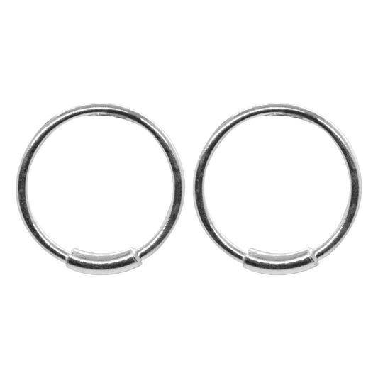 Aros de Plata Piercing Liso 10 mm