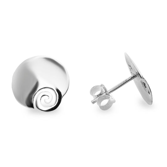 Aros de Plata Placas Lisas con - Espiral
