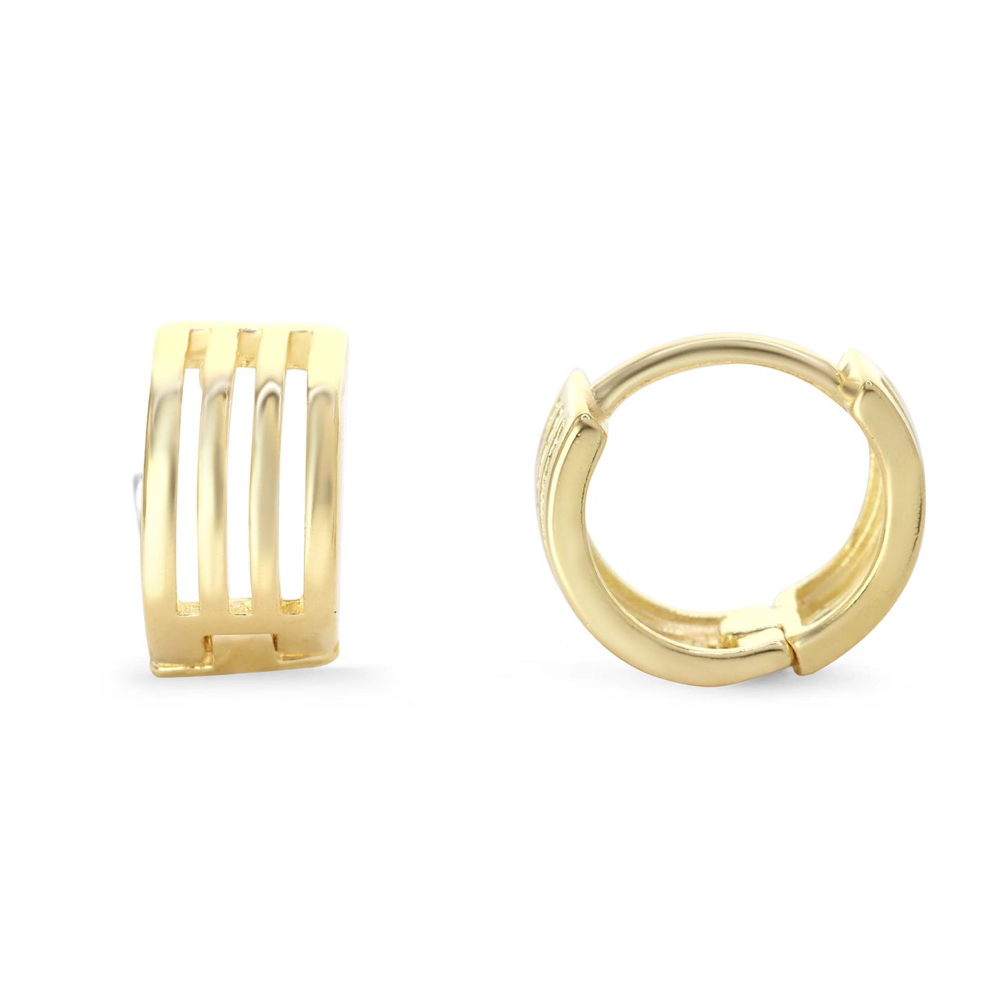 Aros Enchapados en Oro Argollas Multi Banda
