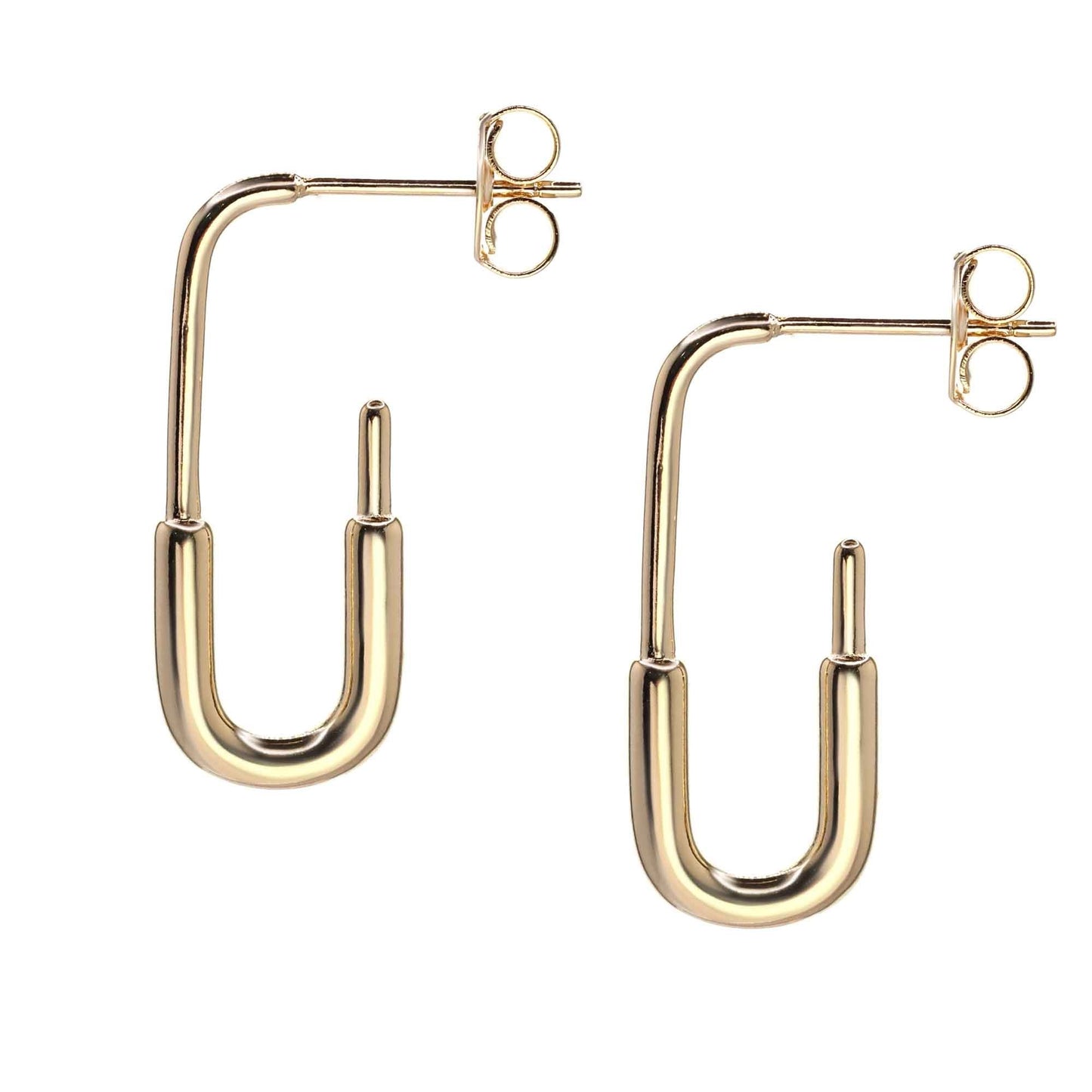 Aros Enchapados en Oro Estilo Argolla Ovalada