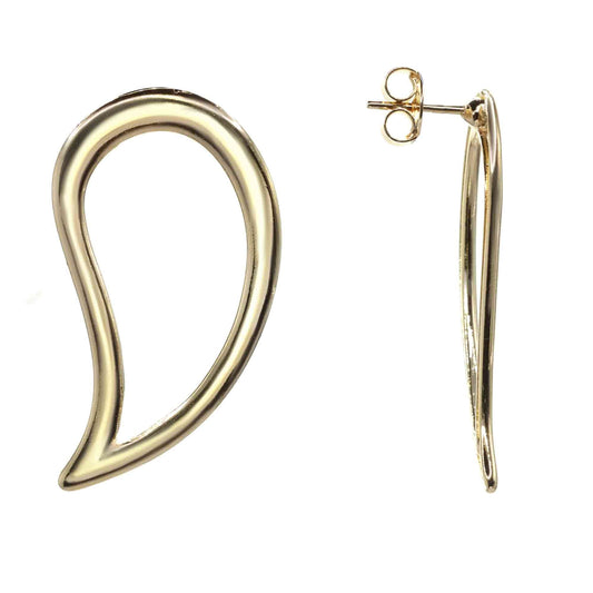 Aros Enchapados en Oro Figuras de Gotas