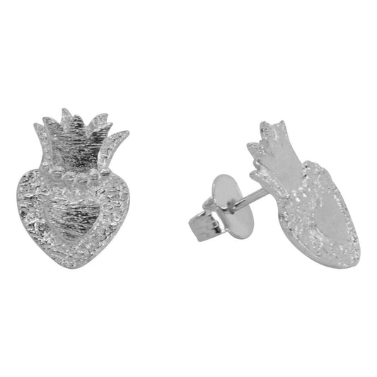 Aros Enchapados en Plata Corazon Detente