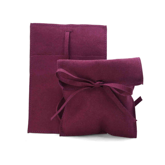 Bolsa de Gamuza Color Borgoña