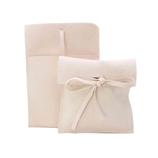 Bolsa de Gamuza Color Crema