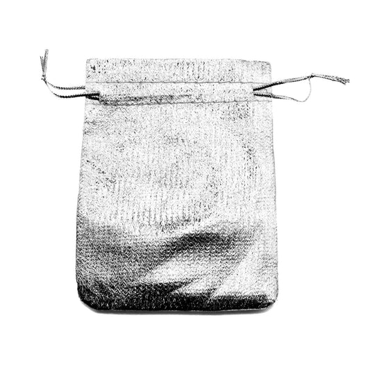 Bolsa Lamé Mediana Plateado