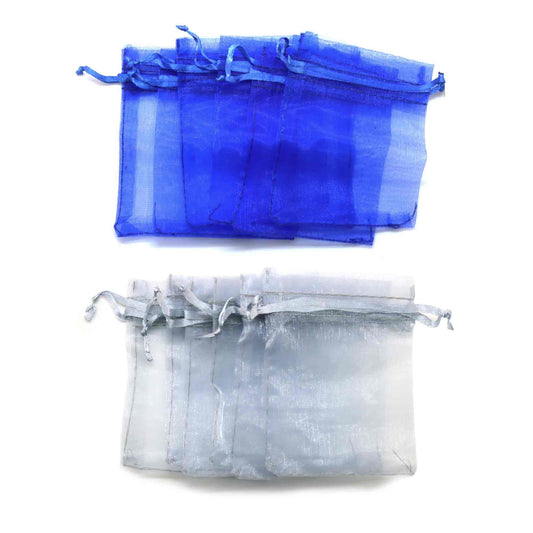 Bolsas de Organza Azul y Gris