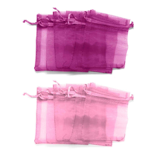 Bolsas de Organza Magenta y Rosa