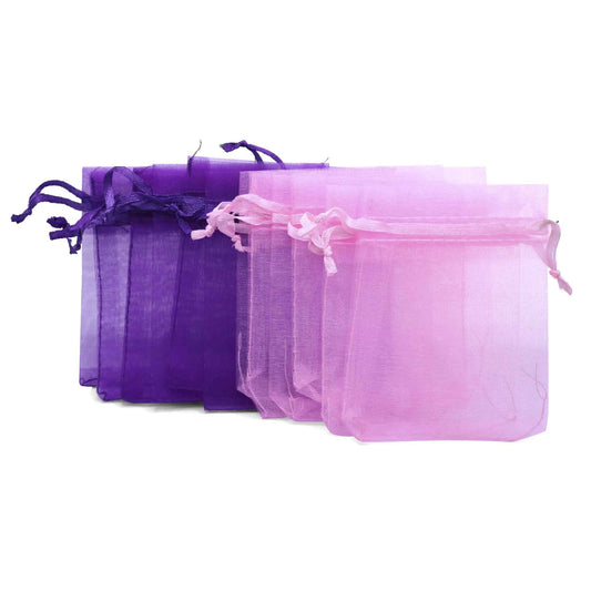 Bolsas Pequeñas de Organza Lavanda y Rosa