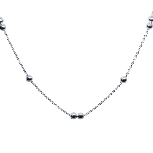 Cadena de Plata Esferas 45 cm