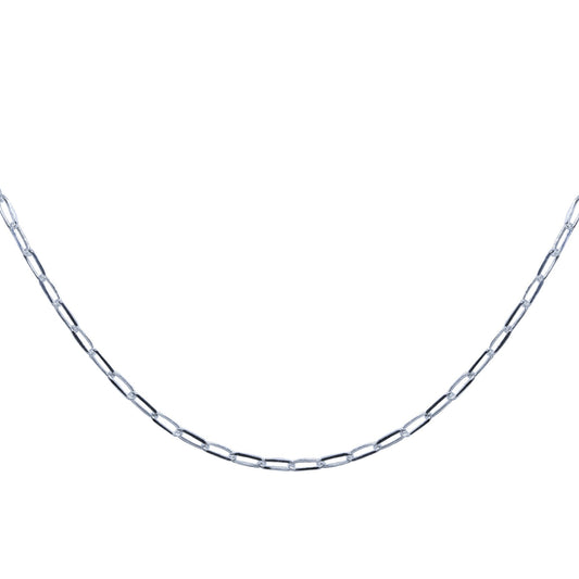 Cadena de plata Eslabón alargado 60 cm