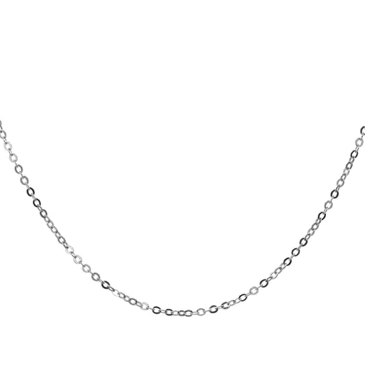 Cadena de Plata Eslabón Tradicional Rodinado 40 cm