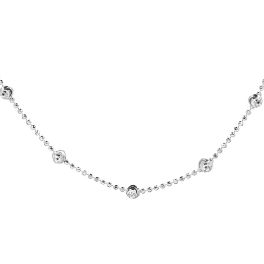 Cadena de Plata - Bolitas con Esferas 50 cm