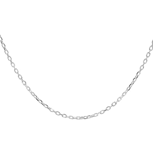 Cadena de Plata - Clásico Eslabones 50 cm