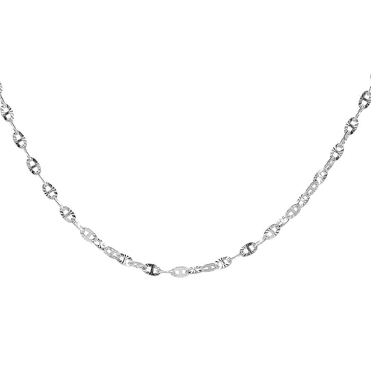 Cadena de Plata - Eslabón Biselado 45 cm
