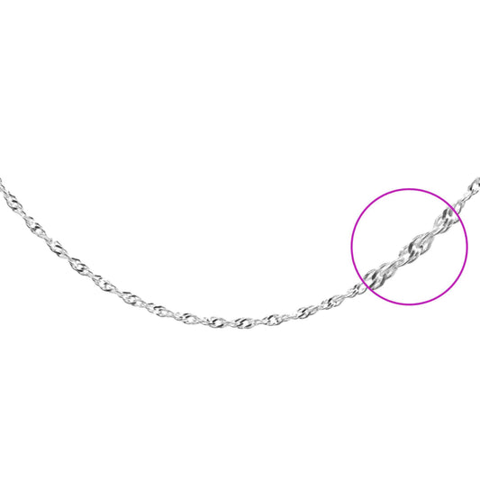 Cadena de Plata - Singapur 45 cm