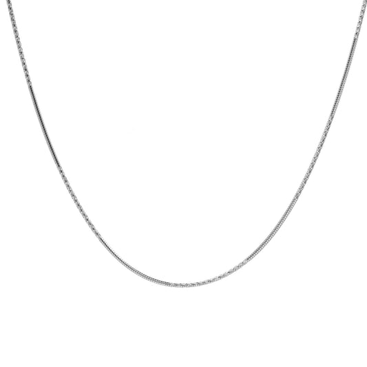 Cadena de Plata - Topo Rodinada con - Biselado 45 cm