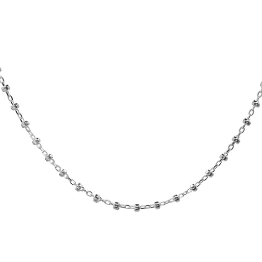 Cadena de Plata - Tradicional con Semi Esferas 50 cm