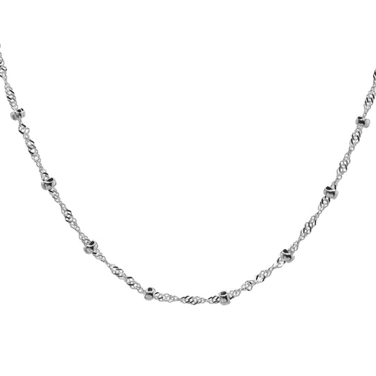 Cadena de Plata - Singapur con Mini Tambores 45 cm
