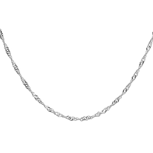 Cadena de Plata Singapur de 60 cm