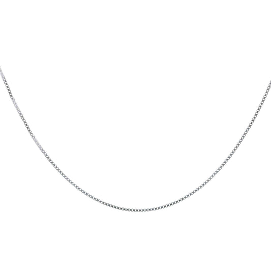 Cadena de Plata Veneciana con Punta de Argolla 40 cm
