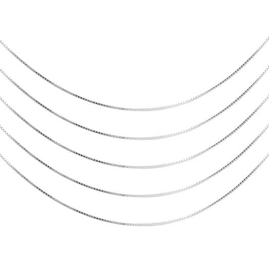 Cadenas de Plata Serie Veneciana 40 cm (5 unidades) 012