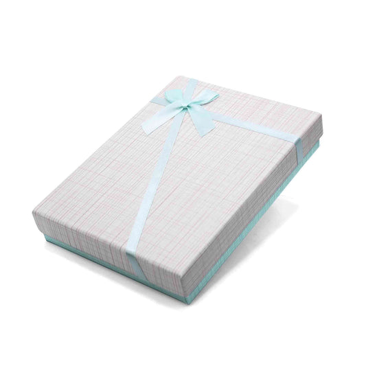 Caja de Conjunto Grande Listón Verde Agua