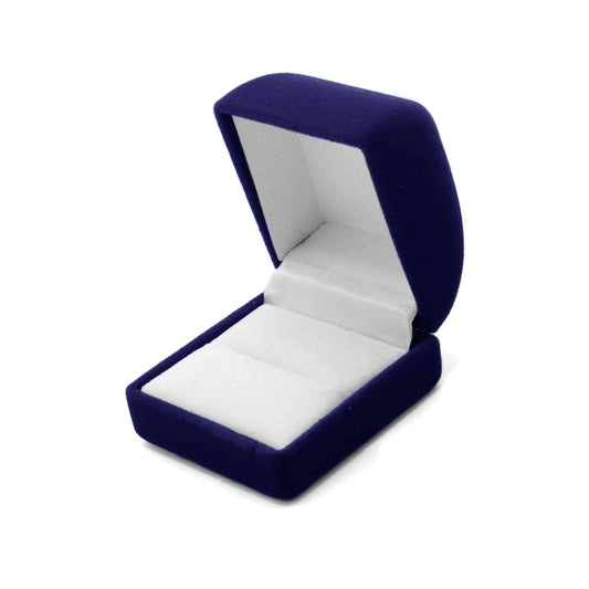 Caja Ostra Terciopelo Azul para Anillo