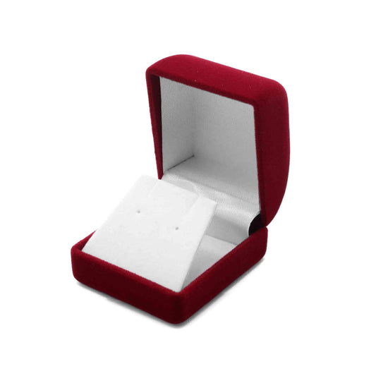 Caja Ostra Terciopelo Burdeo Para Aros