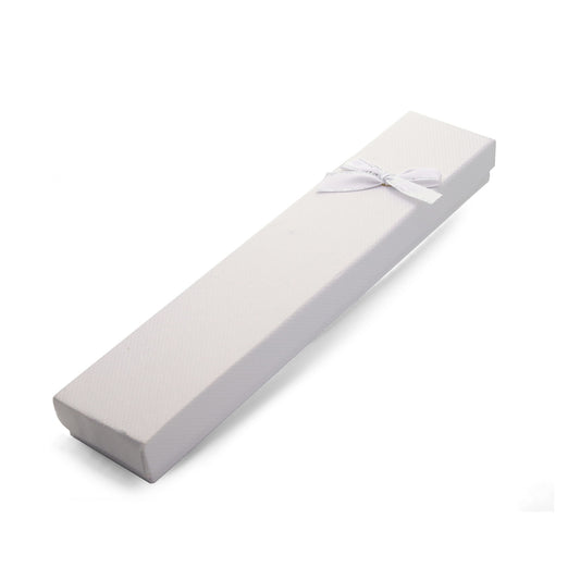 Caja Pulsera Blanca con Listón