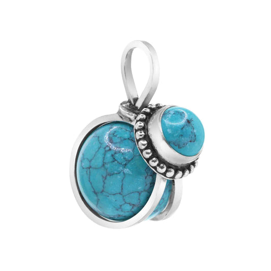 Colgante de Plata Burbuja con Piedra Turquesa