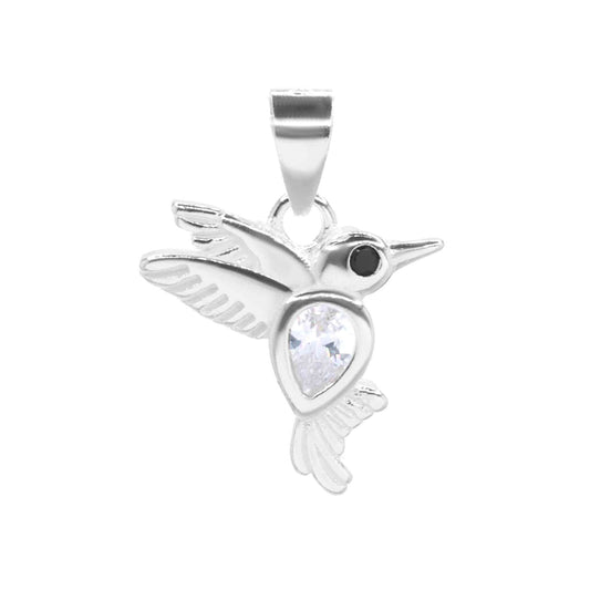 Colgante de Plata Colibrí con Circón