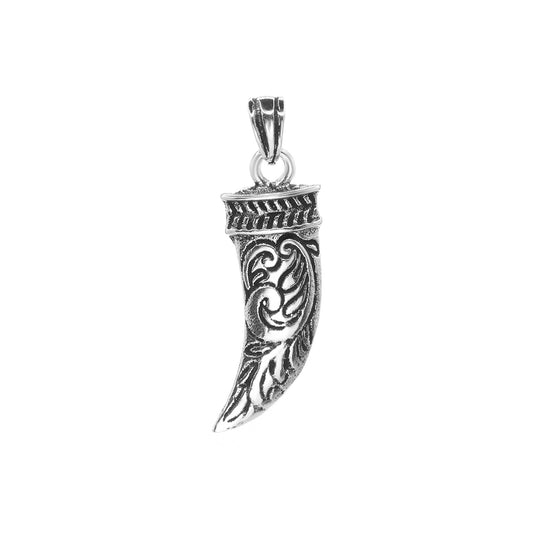 Colgante de Plata Colmillo con Diseños