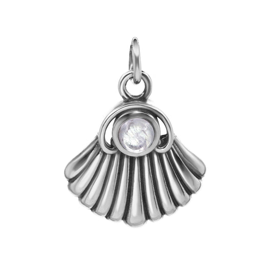 Colgante de Plata Conchita de Mar con Piedra Luna