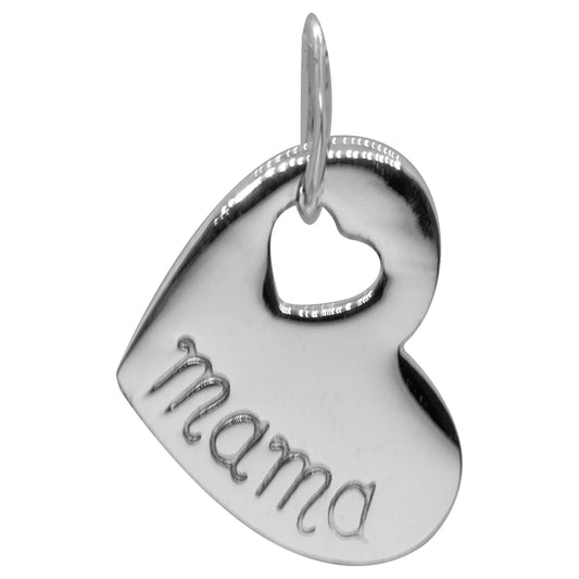Colgante de Plata Corazón de Mamá