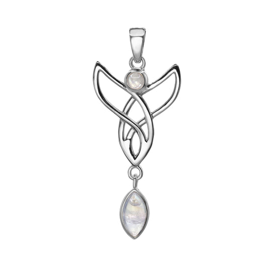 Colgante de Plata - Ángel con Piedra luna