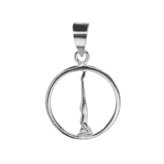Colgante de Plata - Argolla con Figura de Gimnasta