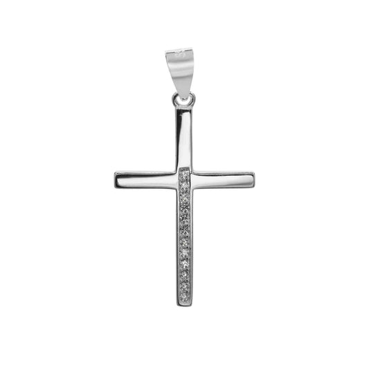 Colgante de Plata - Cruz con Serie de Circones