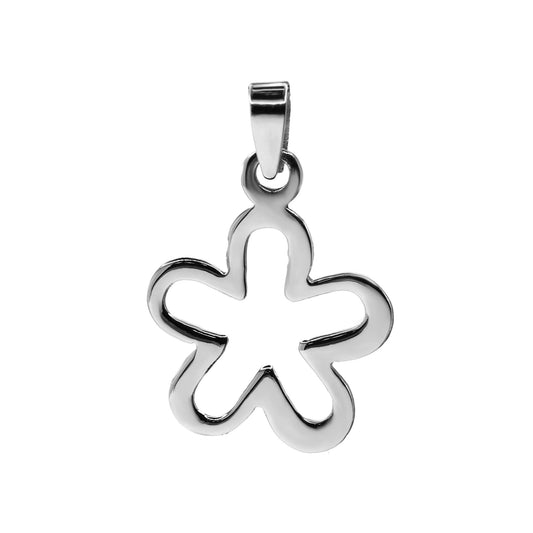 Colgante de Plata - Flor Calada Lisa
