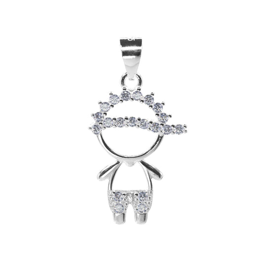 Colgante de Plata - Niño con Gorro y Pantalones de Circones