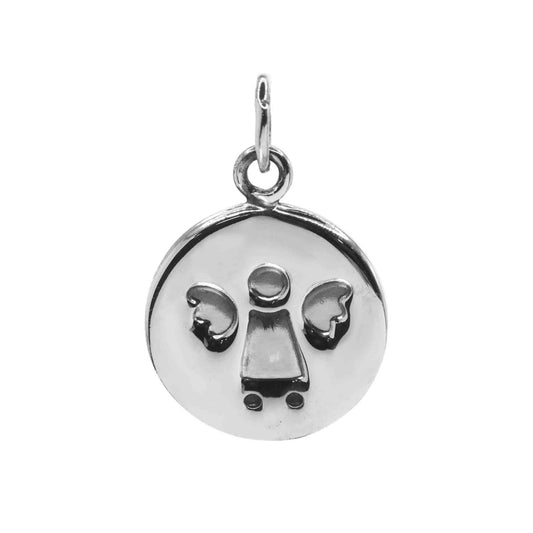 Colgante de Plata - Placa con Angel