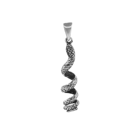 Colgante de Plata - Serpiente Enroscada