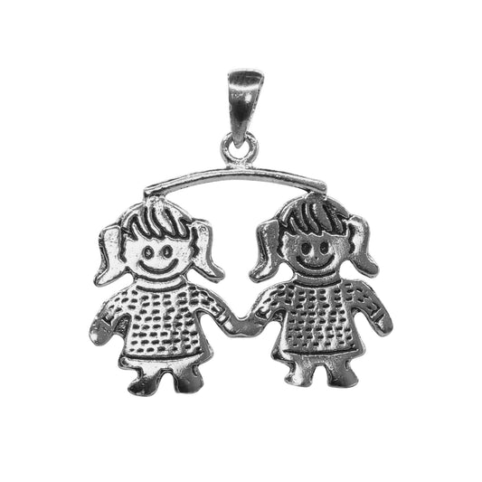 Colgante de Plata Dos Niñas