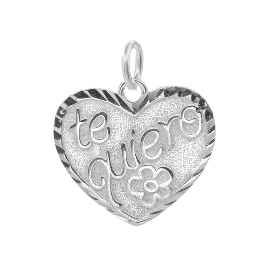 Colgante de Plata - Placa Corazón "Te Quiero"