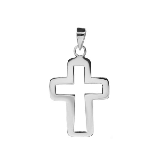 Colgante de Plata Figura Cruz Abierta