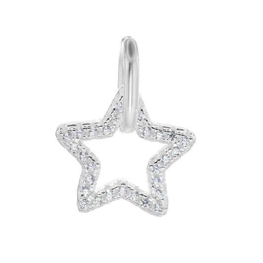Colgante de Plata Figura Estrella con Circones
