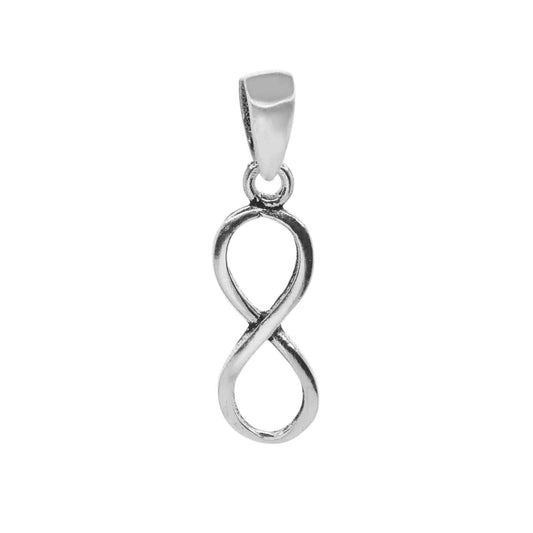 Colgante de Plata Figura Infinito de Textura Lisa