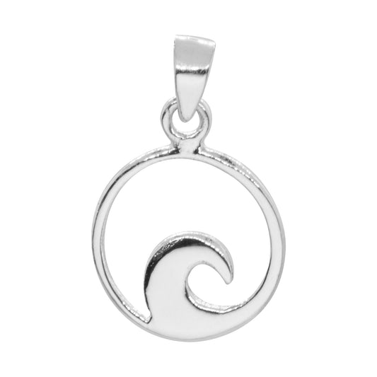 Colgante de Plata Medalla Ola