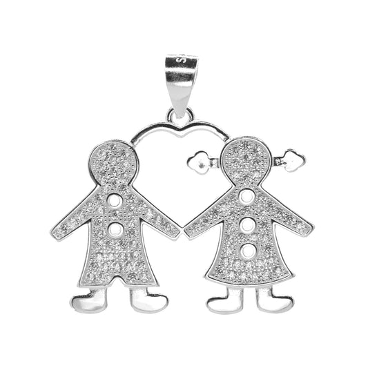 Colgante de Plata - Hermanos con Circones