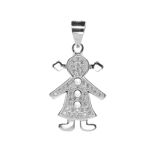 Colgante de Plata - Niña con Circones