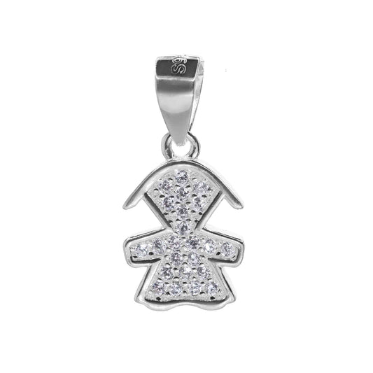 Colgante de Plata Niña con Circones